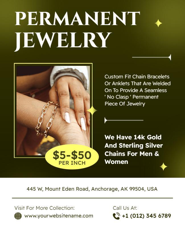 Permanent Jewelry Promotion Flyer Template