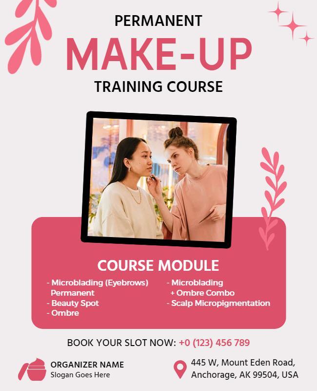 Permanent Makeup Training Course Flyer Template