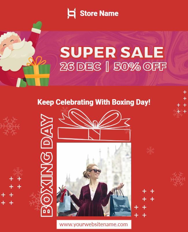 Persian Red Boxing Day Flyer Template