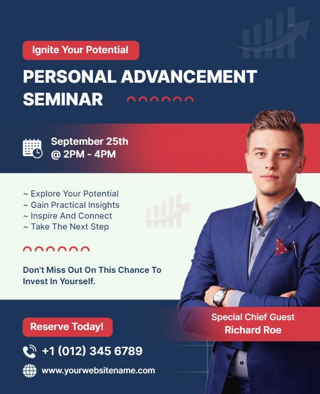 Personal Advancement Seminar Event Flyer Template