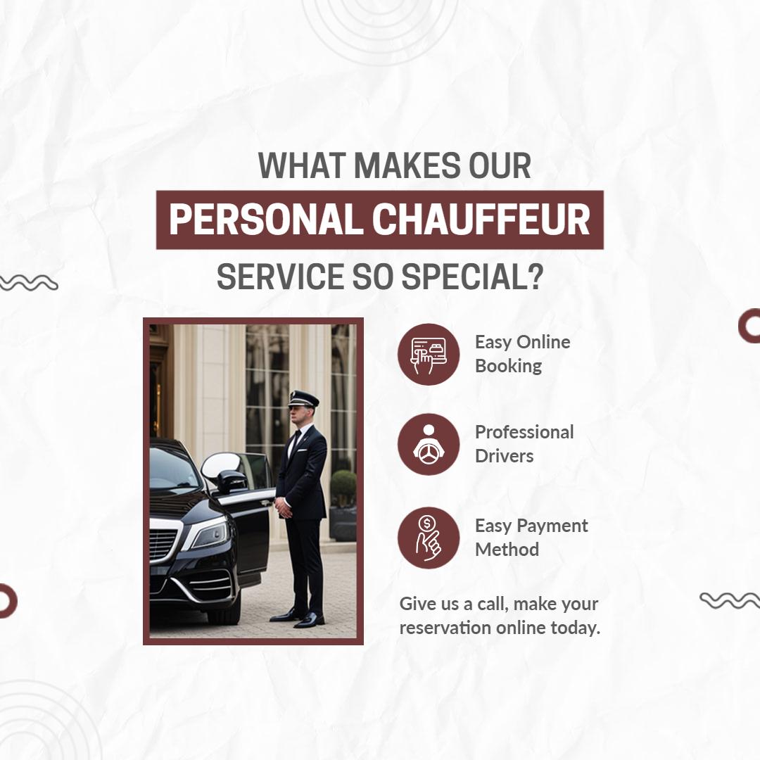 Personal Chauffeur Service Advertisement Instagram Flyer Template