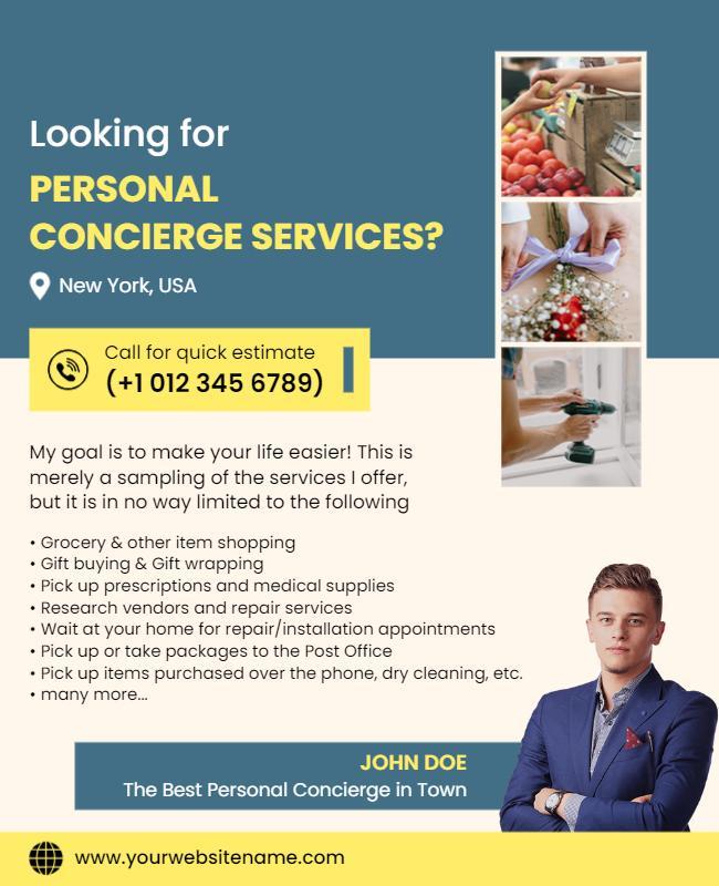 Personal Concierge Services Promotional Flyer Template