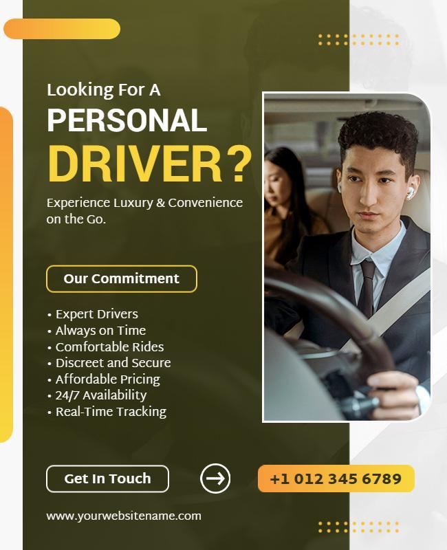 Personal Driver Service Promotion Flyer Template