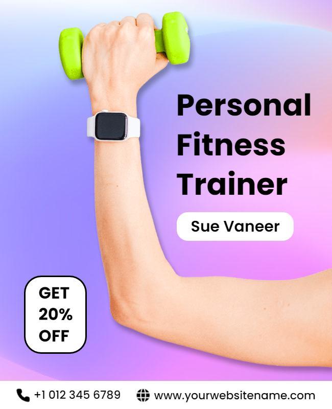 Personal Fitness Trainer Promotion Flyer Template