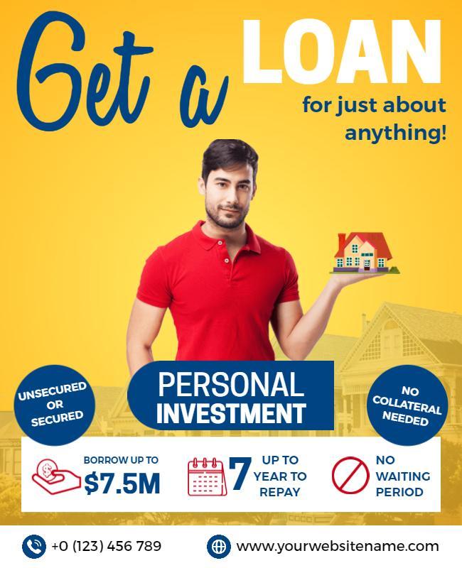 Personal Investment Loan Promotion Flyer Template