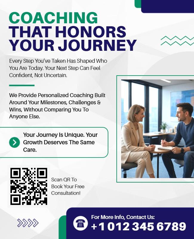 Personalized Coaching Service Promotion Flyer Template