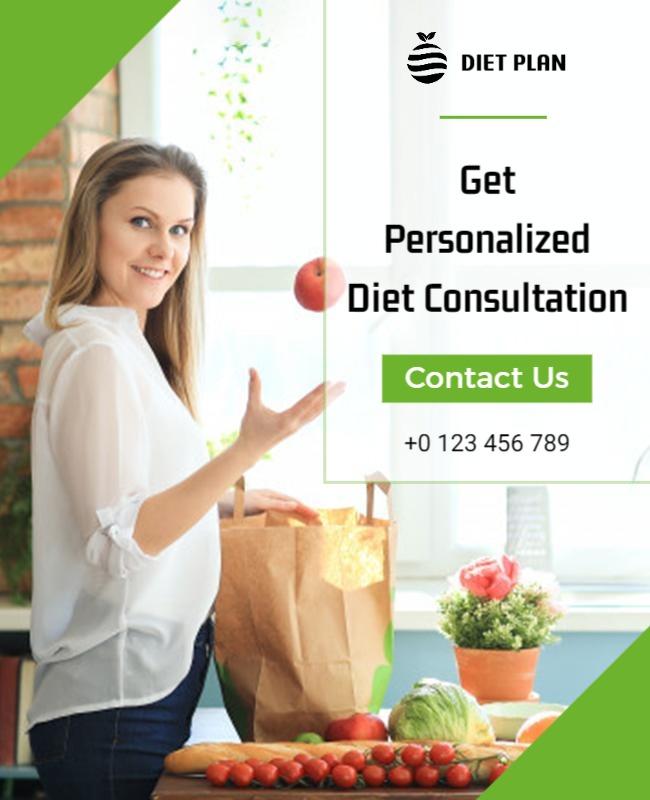 Personalized Diet Consultation Service Flyer Template