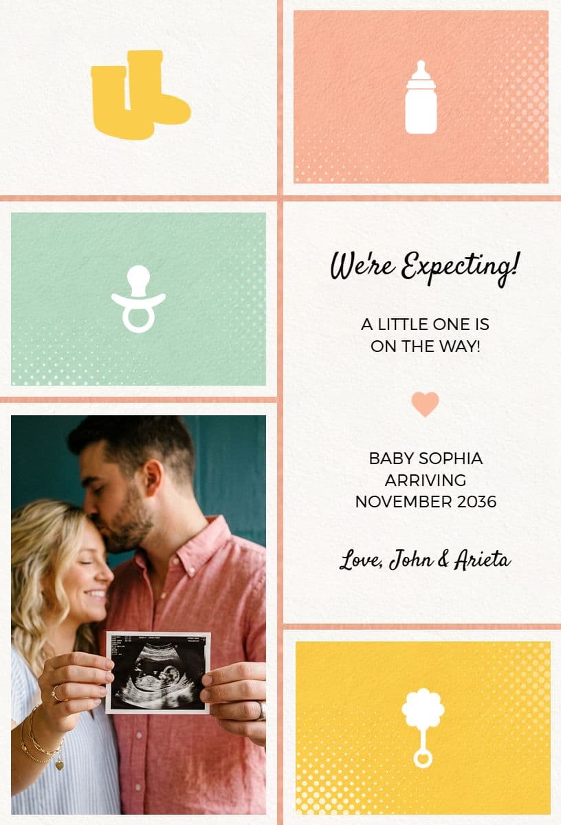 Personalized Pregnancy Announcement Template