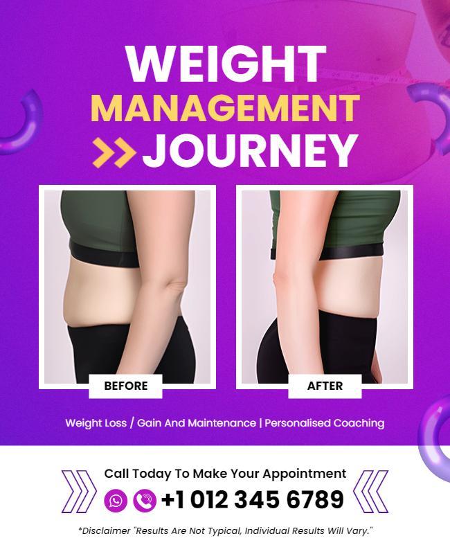 Personalized Weight Management Coaching Flyer Template