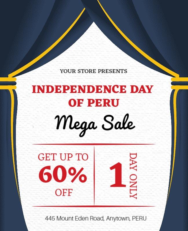 Peruvian Independence Day Sale Flyer Template