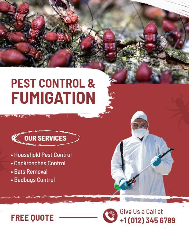 Pest Control and Fumigation Service Flyer Template