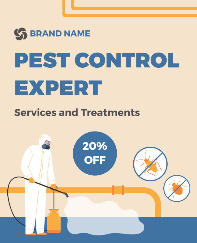 Pest Control Services Discount Flyer Template