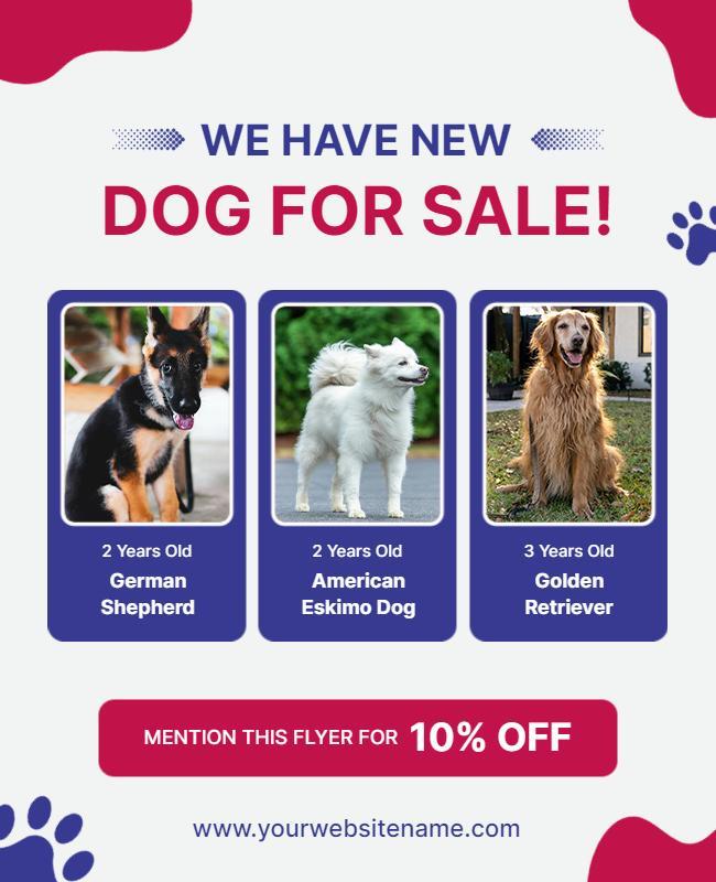 Pet Adoption and Sale Promotion Flyer Template