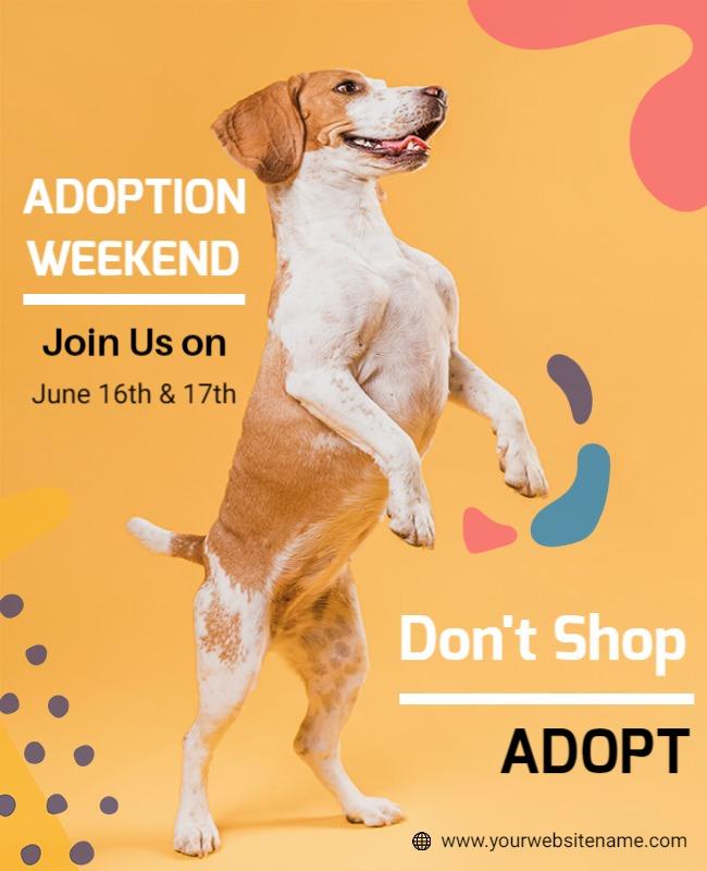 Pet Adoption Weekend Event Flyer Template