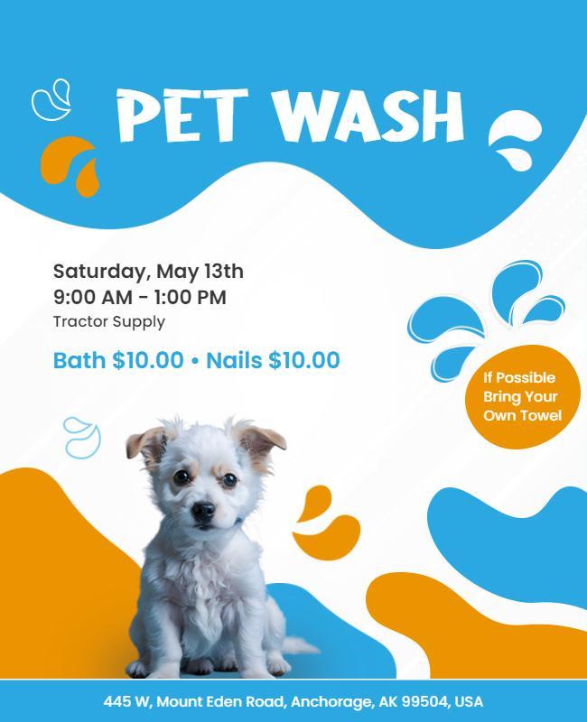 Pet Bathing and Grooming Event Flyer Template