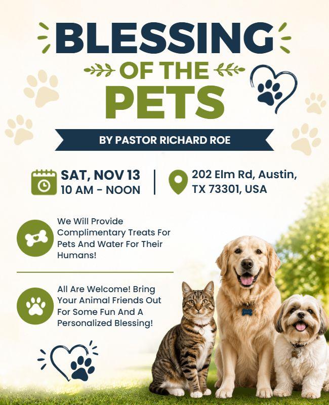 Pet Blessing Event Flyer Template