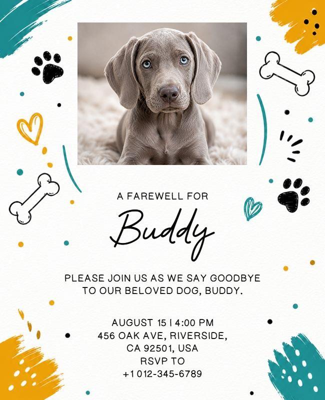 Pet Farewell Gathering Flyer Template