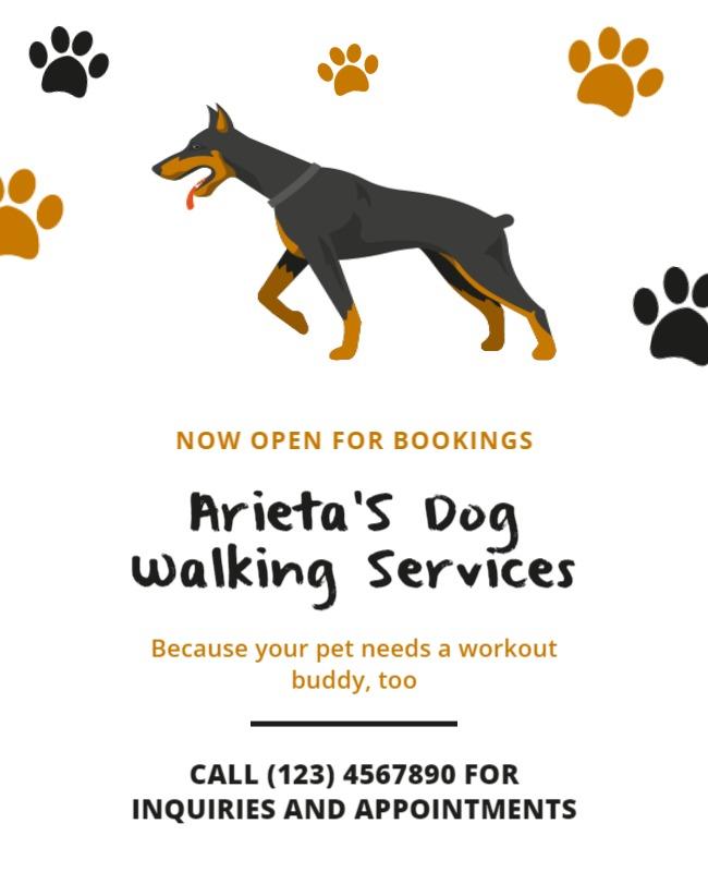 Pet Friendly Dog Walking Services Flyer Template