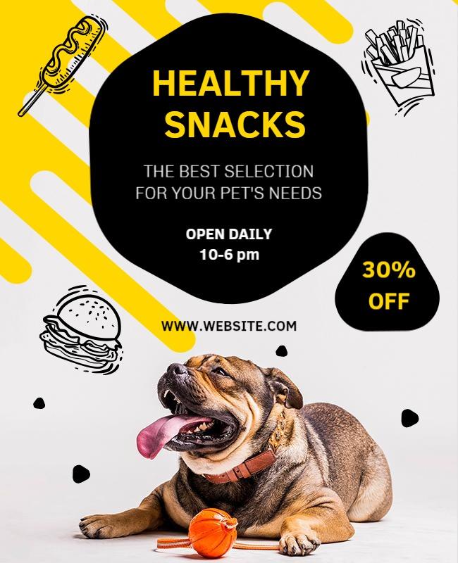 Pet Healthy Snacks Promotional Flyer Template