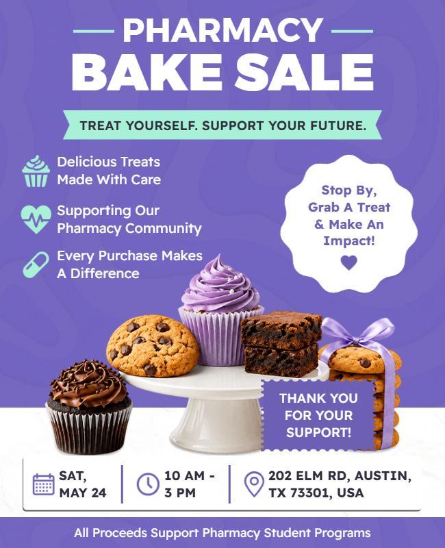 Pharmacy Bake Sale Flyer Template