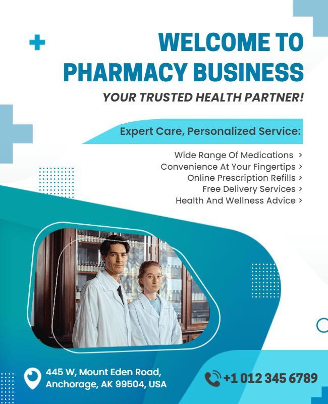 Pharmacy Business Promotional Services Flyer Template