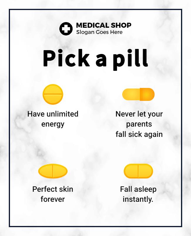 Pharmacy Promotional Pill Selection Flyer Template