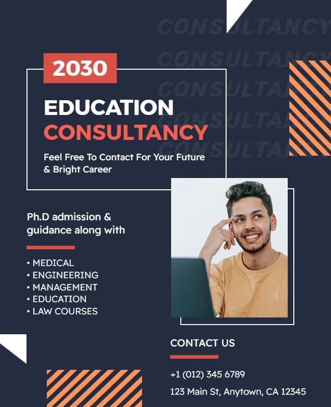 Phd Admission Guidance Education Consultancy Flyer Template