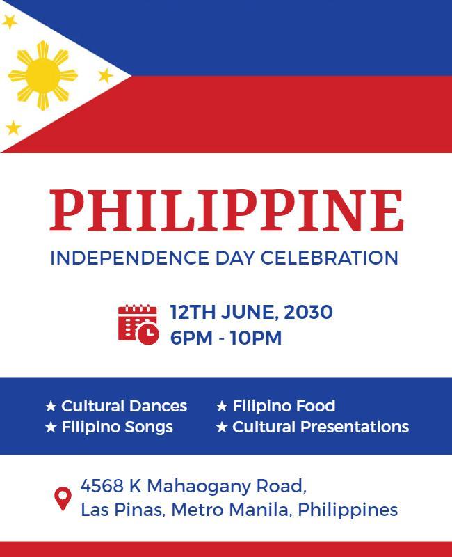 Philippine Independence Day Celebration Flyer Template