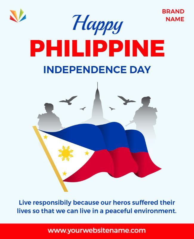 Patriotic Philippine Independence Day Celebration Flyer Template