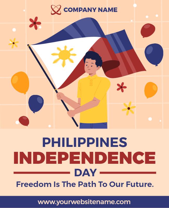 Festive Colorful Philippines Independence Day Celebration Flyer Template