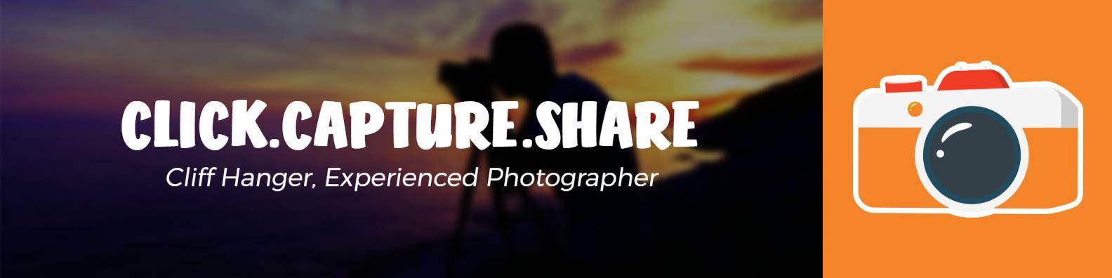 Photographer with Sunset Background and Engaging Quote LinkedIn Banner Template