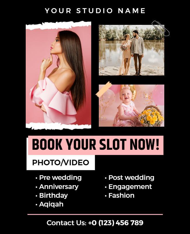 Photography and Videography Booking Flyer Template