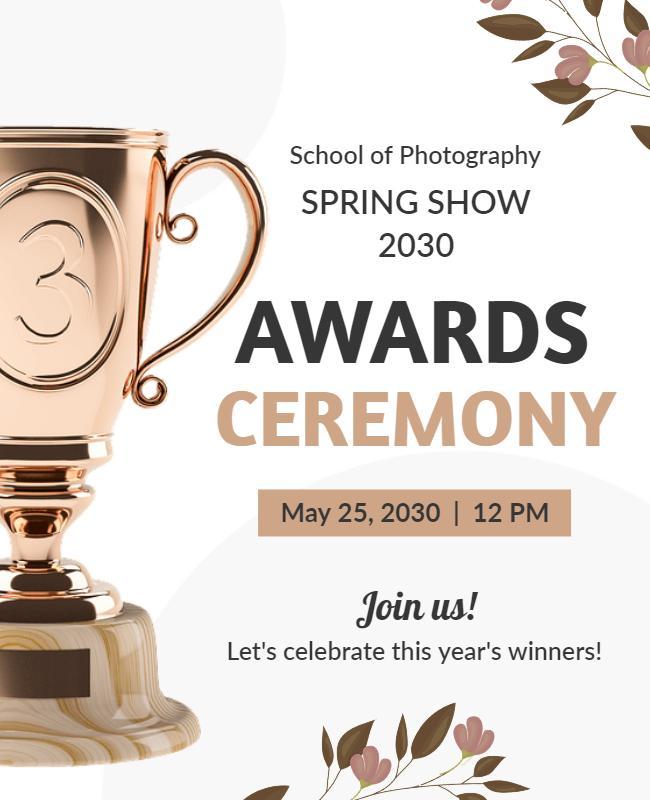 Photography School Awards Ceremony Flyer Template