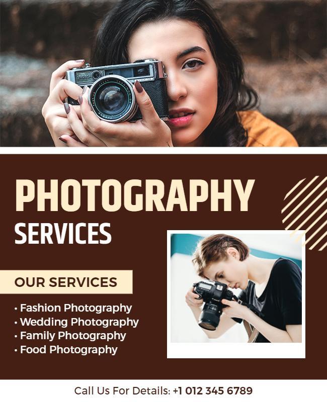 Photography Services Promotional Flyer Template