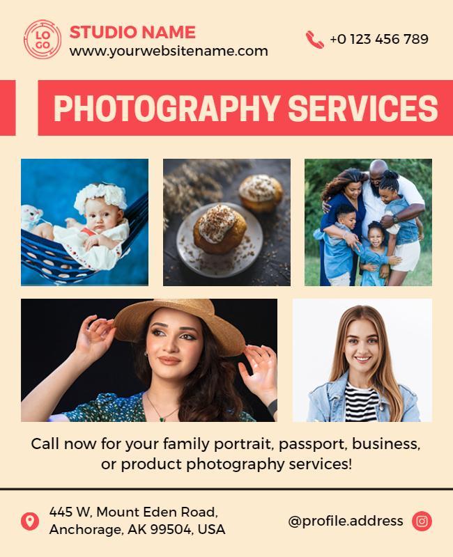 Bright and Friendly Photography Services Flyer Template