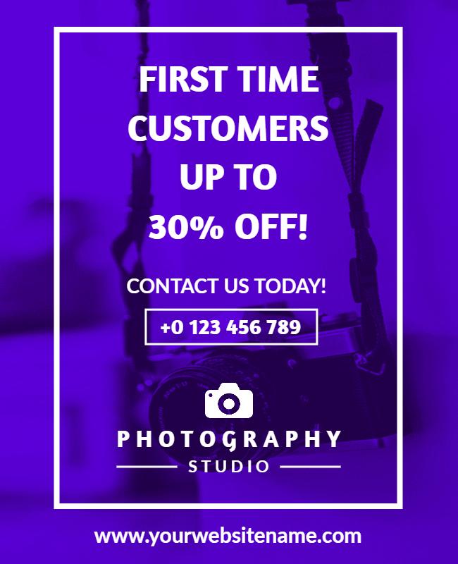 Photography Studio Promotional Flyer Template