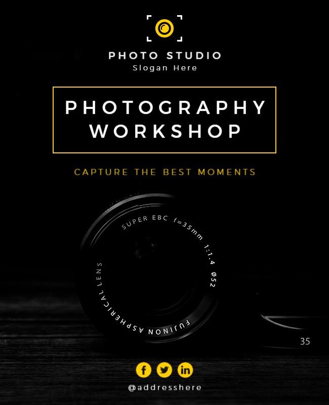 Photography Workshop Promotional Flyer Template