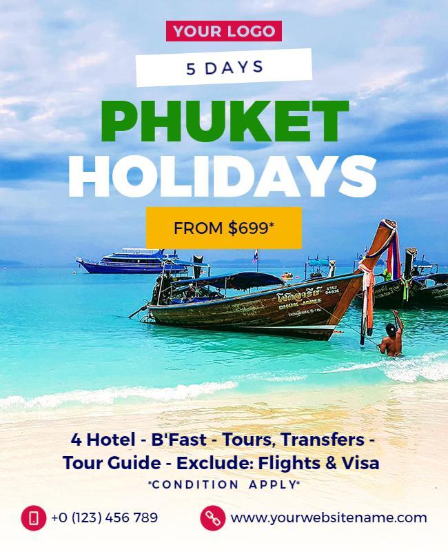 Phuket Holiday Travel Promotion Flyer Template