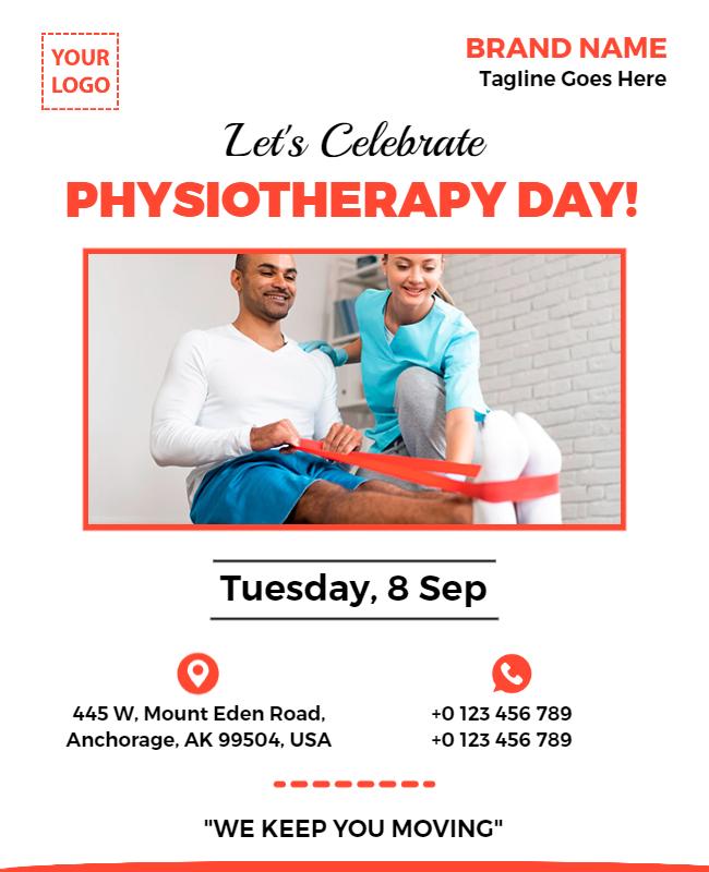 Physiotherapy Day Celebration Flyer Template