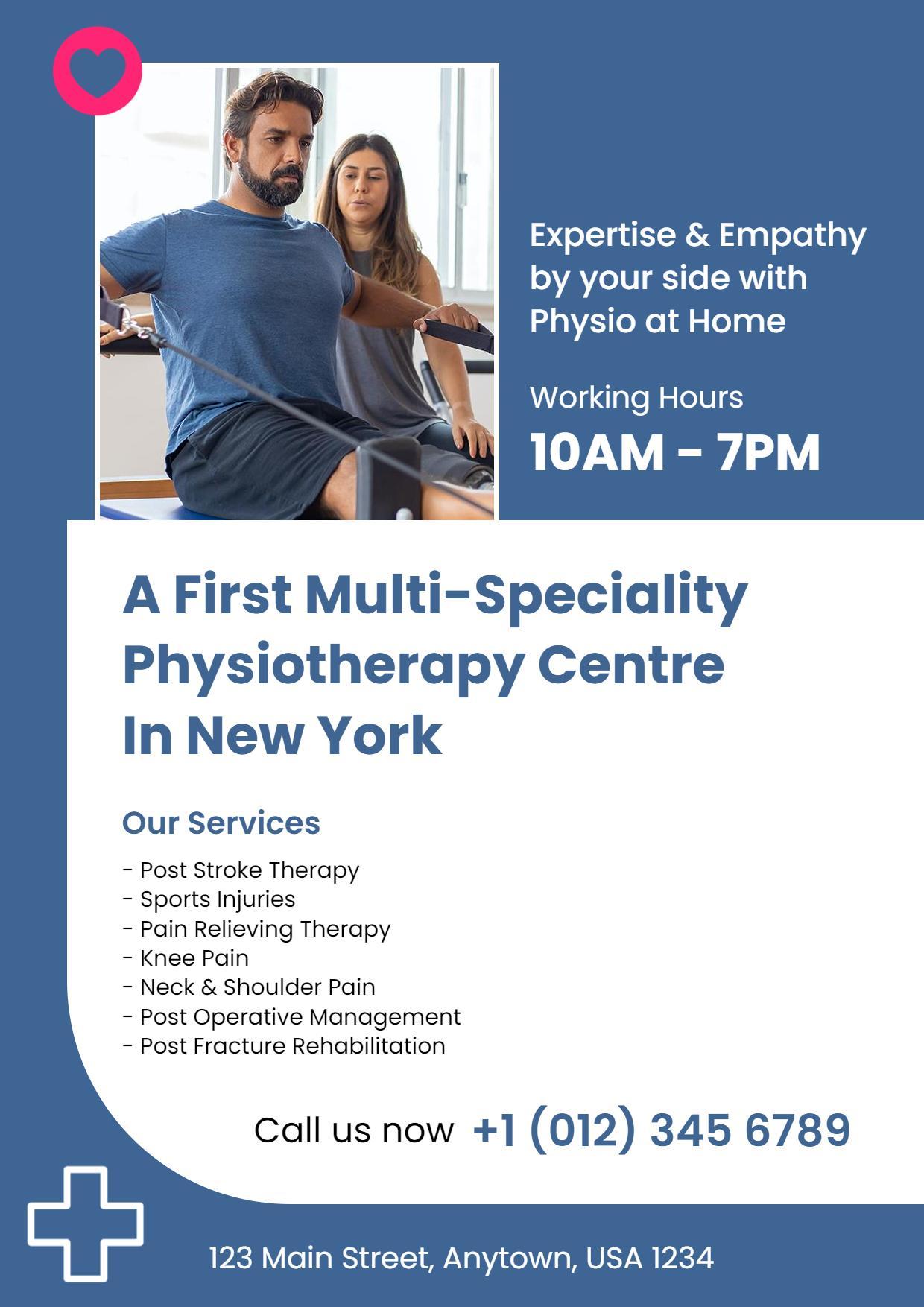 Physiotherapy Services Promotional A4 Flyer Template