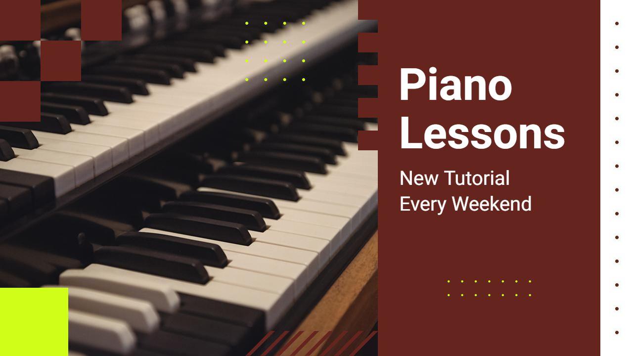 Piano Lessons Beginner Tutorial YouTube Thumbnail Template