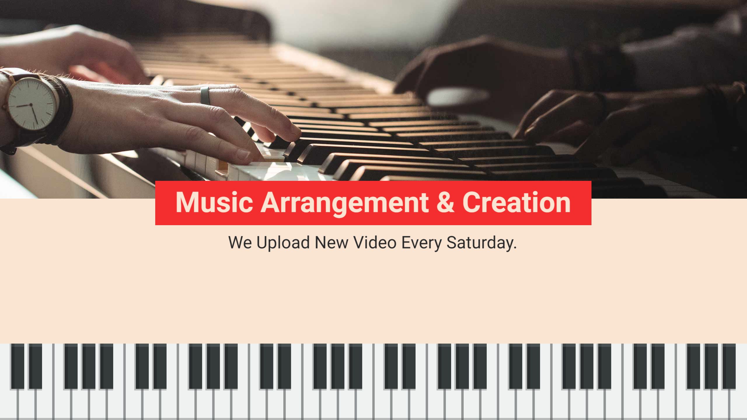 Piano Performance and Music Creation Video Update YouTube Banner Template