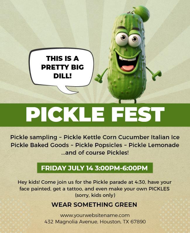 Pickle Festival Celebration Flyer Template