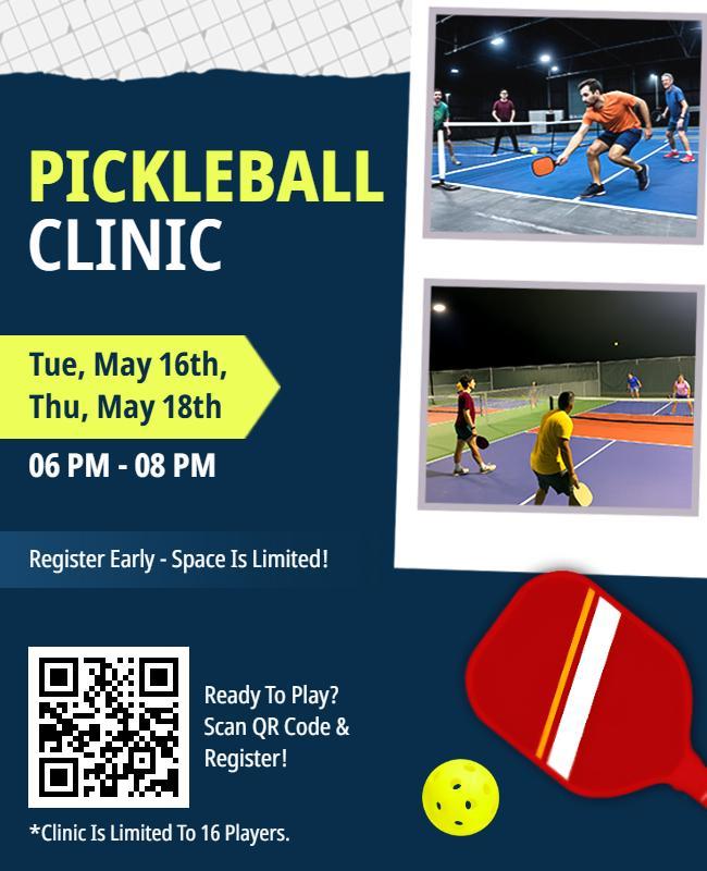 Pickleball Clinic Event Flyer Template