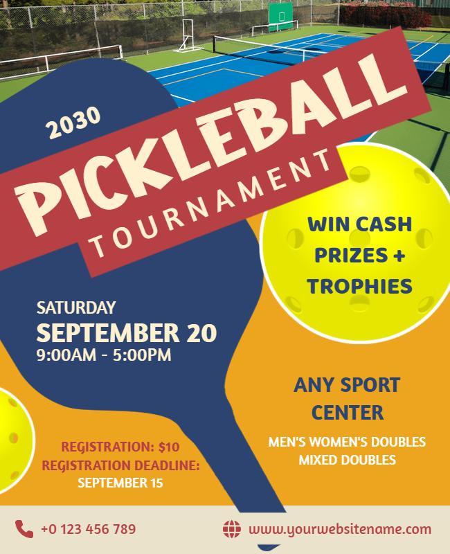 Pickleball Tournament Event Flyer Template