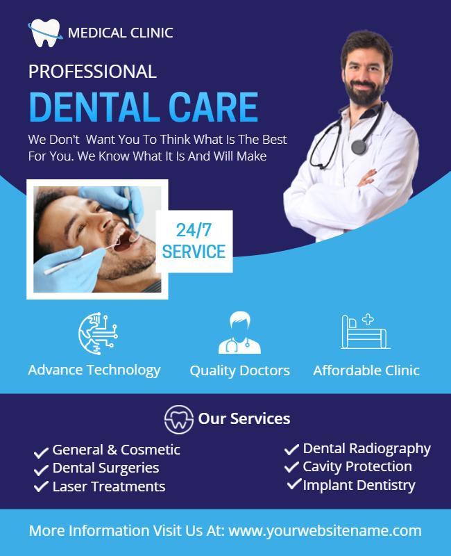 Picton Blue Medical Flyers Template