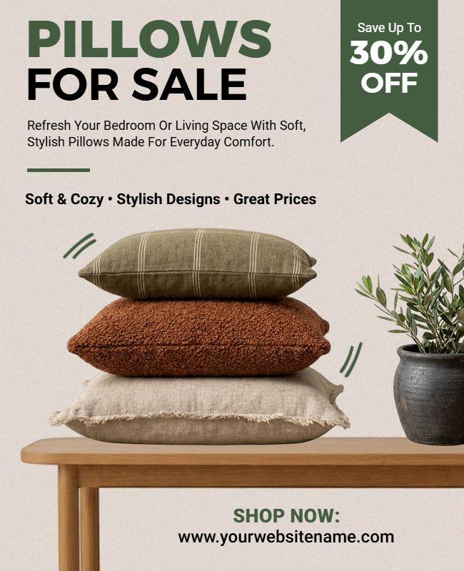 Pillow Sale Promotional Flyer Template
