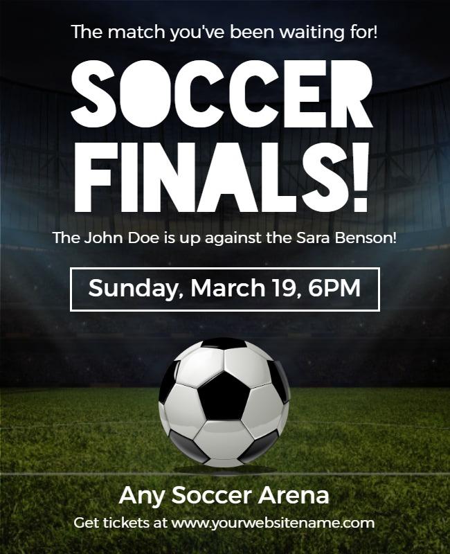 Pine Tree Soccer Final Game Flyer Template