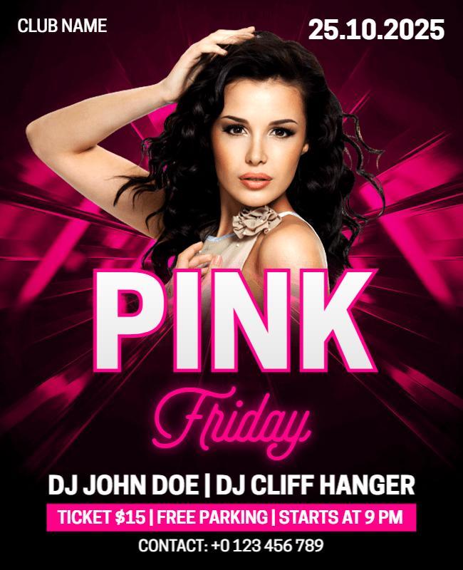 Pink Friday Flyer Template