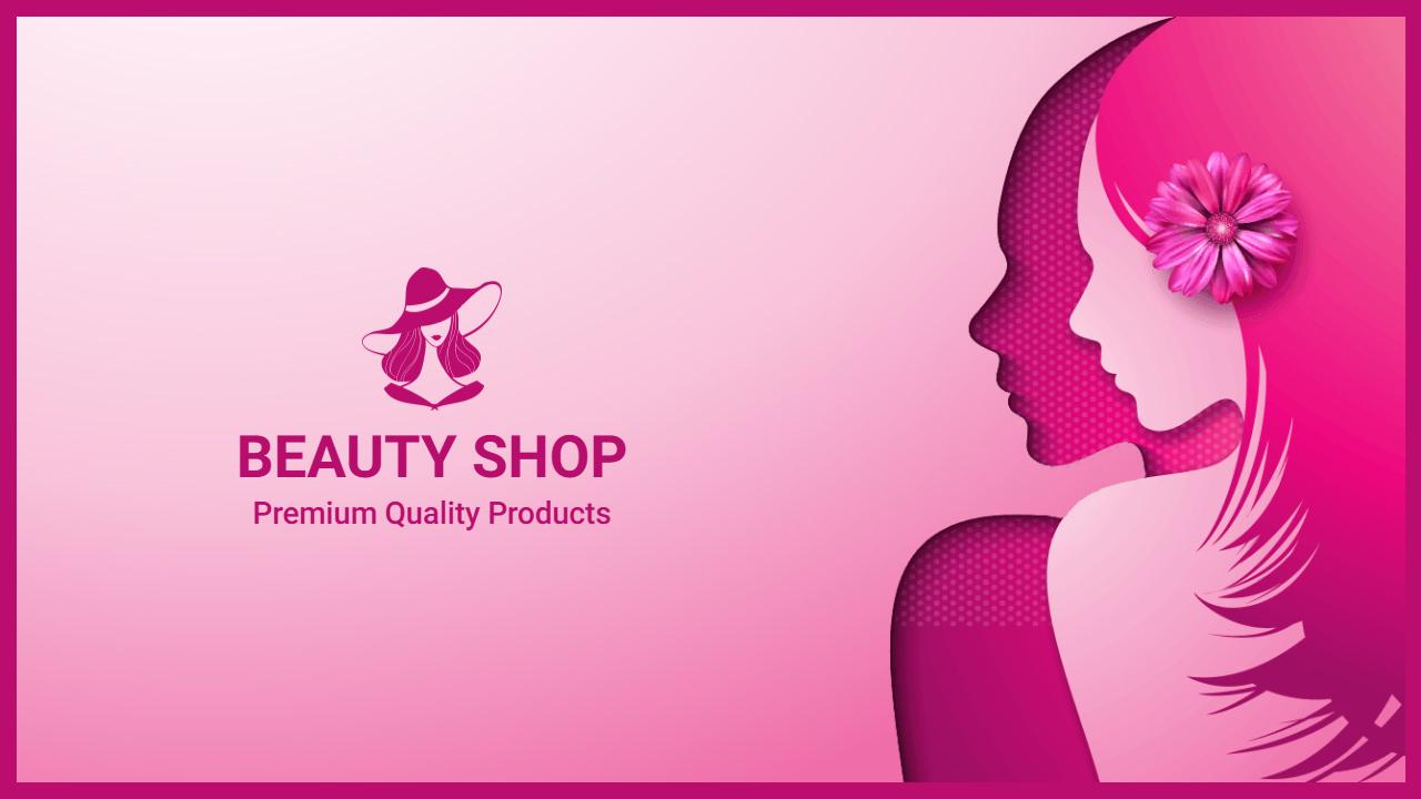 Pink Vibrant Beauty Shop Business Promotion Presentation Template